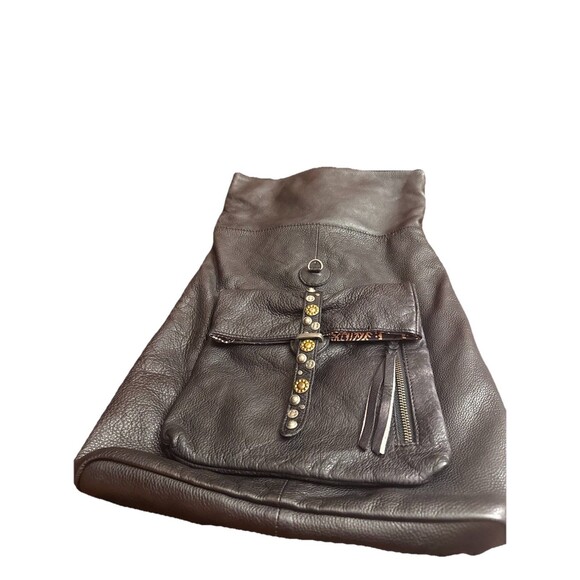 Free People  Backpack in Black Leather main image 10